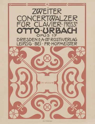 Notentitel Zu Otto Urbach Zweiter Concertwalzer Fur Klavier Opus 17