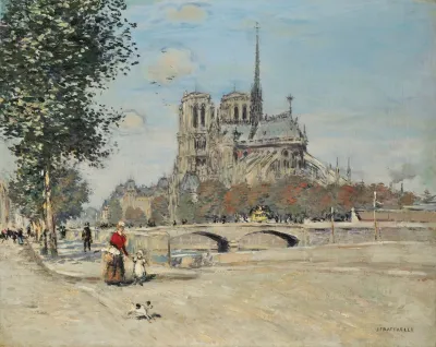 Notre Dame De Paris Et Le Pont De Larcheveche