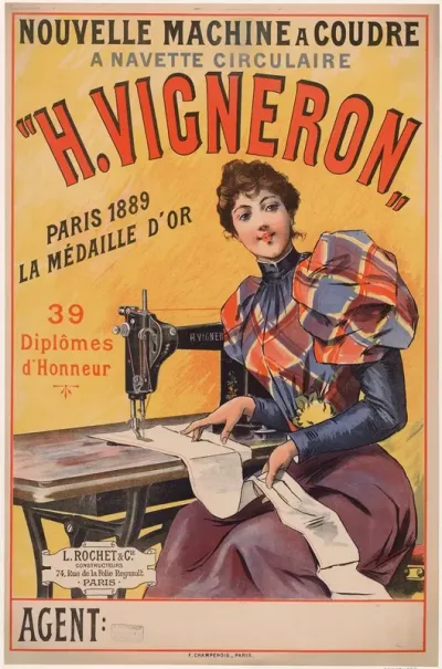Nouvelle Machine A Coudre A Navette Circulaire H Vigneron