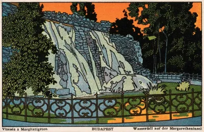 Nr 450 Budapest Wasserfall Auf Der Margarethen Insel