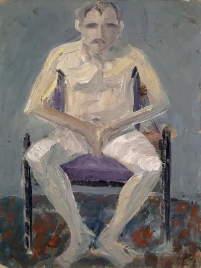 Nude On A Upholstered Chair