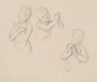 Nude Studies Of Boys For The Figures Of Angels In The Painting The Immaculate Conception Of The Blessed Virgin Mary