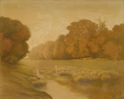 Nymphs By A Stream
