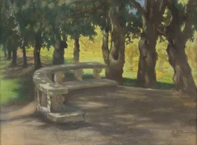 Oak Lane In The Park By Villa Borghese In Rome
