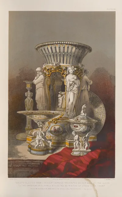 Objects Selected From A Dessert Service Presented By Her Majesty The Queen To The Emperor Of Austria