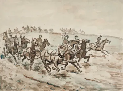 Oddzial Artylerii Konnej W Galopie