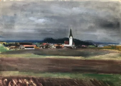 Odelsham Bei Wasserburg Am Inn In Gewitterstimmung