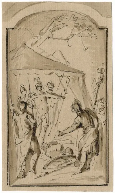 Odysseus And Ajax Fighting Over The Armour Of Achilles
