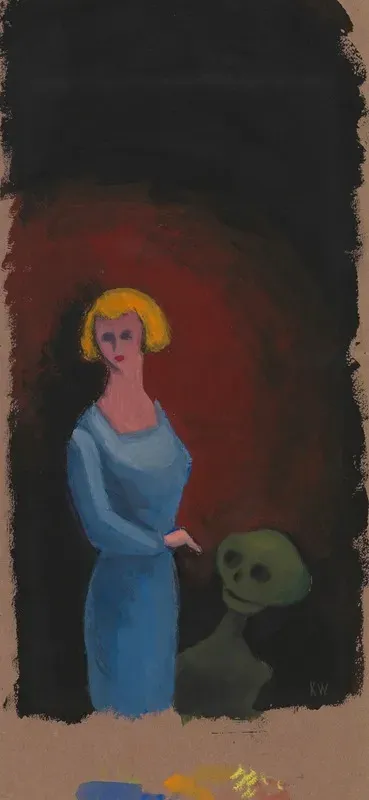 Ohne Titel Frau Mit Tod