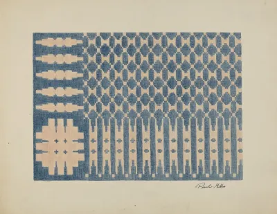 Old Colonial Handwoven Bedspread