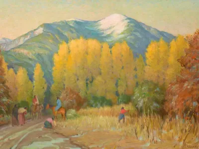 Old Road To The Pueblo Of Taos Afterglow