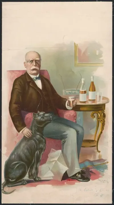 Older Gentleman Sitting In A Chair Holding A Glass Of Beverage With A Black Dog Sitting Next To Him