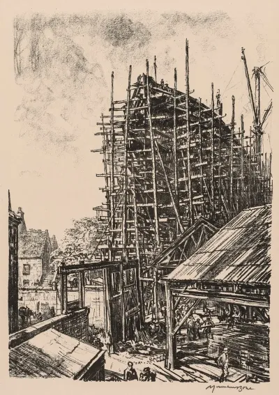 On The Clyde 1917 1918 Building A Liner At Greenock