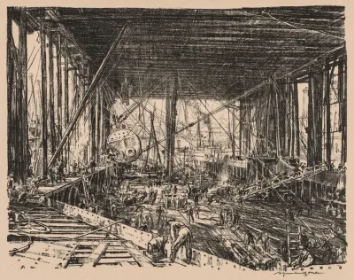 On The Clyde 1917 1918 The Floor Of The Train Ferry
