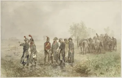 Ontmoeting Van Franse Officieren In Holland 1793