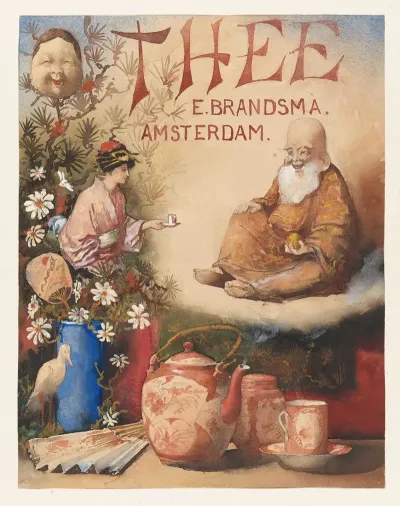 Ontwerp Voor Een Affiche Voor Thee Van E Brandsma Amsterdam