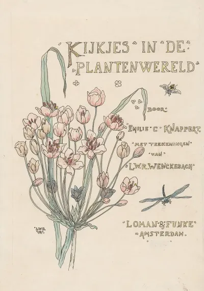 Ontwerp Voor Een Titelpagina Voor Emilie C Knappert Kijkjes In De Plantenwereld 1893