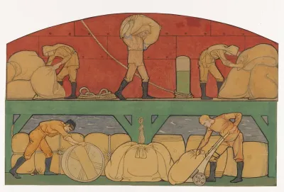 Ontwerp Voor Schildering In De Beurs Van Berlage De Handel