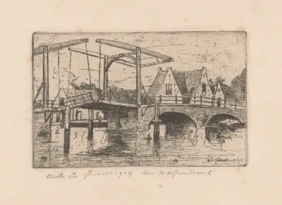 Ophaalbrug In Een Stad