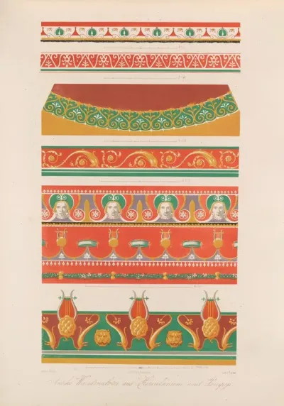 Ornamente Aller Klassischen Kunst Epochen Nach Den Originalien In Ihren Eigenthümlichen Farben Pl 092