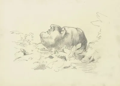 Otto Kuchler Auf Dem Totenbett Von Links