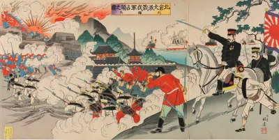 Our Army Occupying Enemy Positions During The Fierce Fighting At Beicang The Allied Contingent