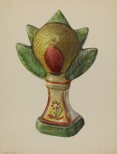 Pa German Chalkware Mantel Ornament 2