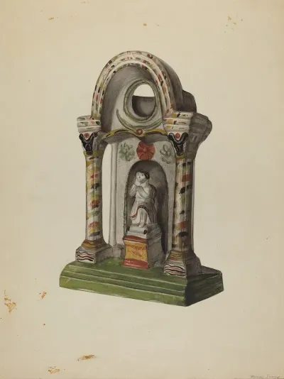 Pa German Chalkware Shrine