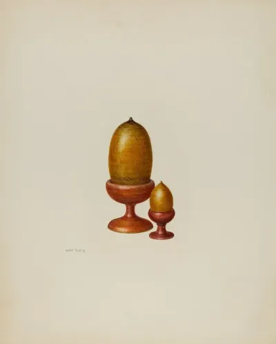 Pa German Wooden Acorns