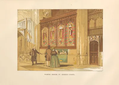 Painted Screen In St Georges Chapel Windsor