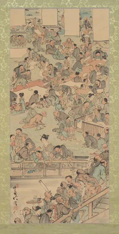 Painting And Calligraphy Gathering At The Nakamuraro In Ryogoku
