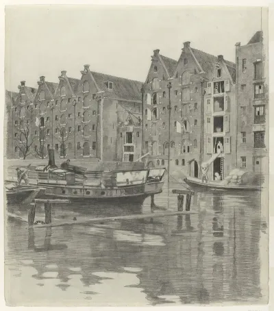 Pakhuizen Aan Een Gracht