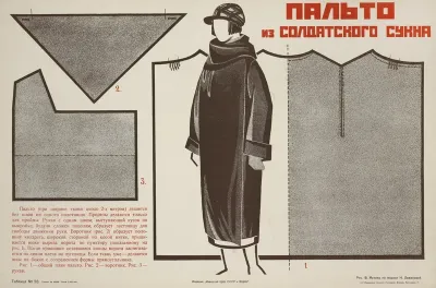 Palto Iz Soldatskogo Sukna Ris V Mukhina Po Modeli Lamanovoi Tablitsa No 28