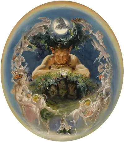 Pan And The Dancing Fairies The Faun And The Fairies