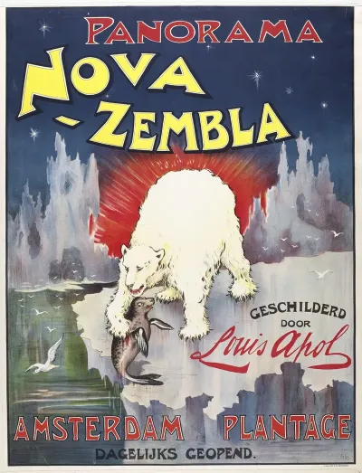 Panorama Nova Zembla Geschilderd Door Louis Apol Amsterdam Plantage