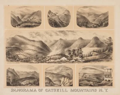 Panorama Of Catskill Mountains N Y