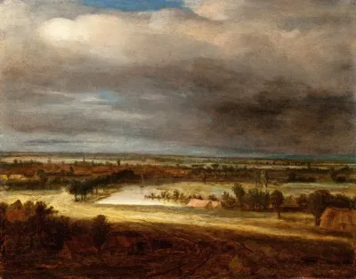 Panoramic Landscape With A Village