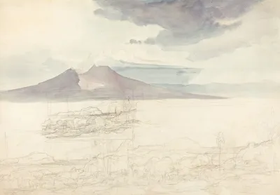 Panoramic Views Of Vesuvius And Monte Pellegrino