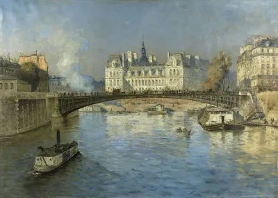 Paris La Seine Et Lhotel De Ville
