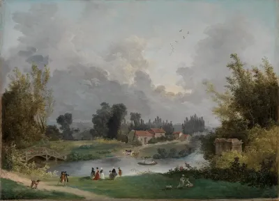 Parklandschaft Blick Auf Das Sogenannte Elysee Von Mauperthuis