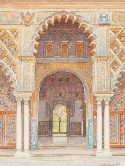 Patio In The Alcazar Of Seville