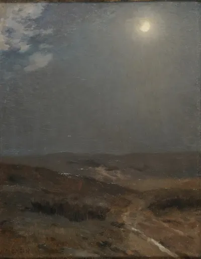 Paysage Au Clair De Lune
