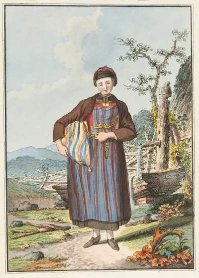 Paysanne Allemande Du Canton De Fribourg