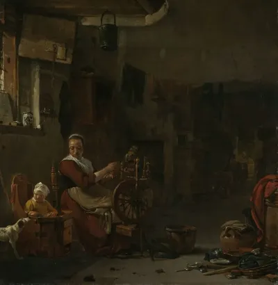 Peasant Woman Spinning