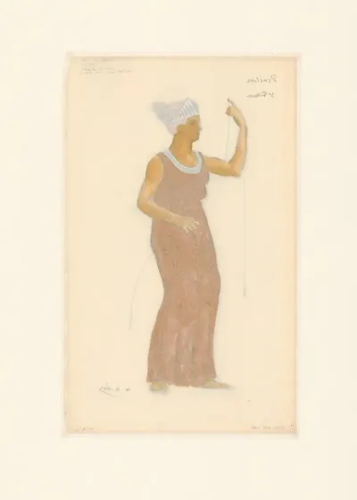 Penelope Maquette De Costume Alcandre Troisieme Fileuse Cecile Rex Ou Alice Gauthier