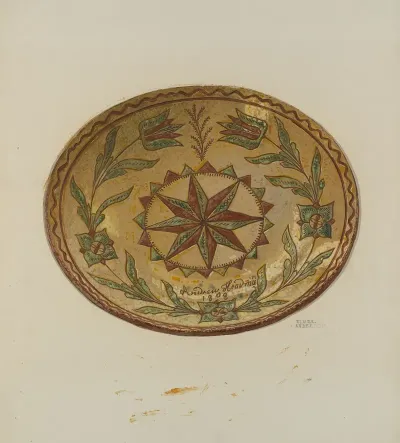 Pennsylvania German Pie Plate