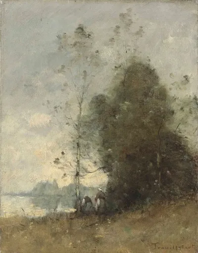 Personnages Au Bord De La Loire A Gennes