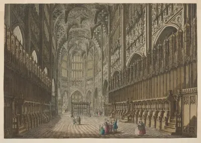 Perspective View Of The Interior Of The Chapel Of King Henry VII In Westminster Abbey