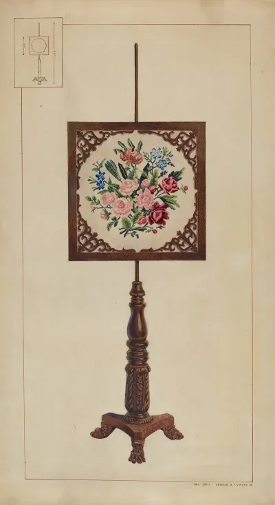 Petit Point Fire Screen 2