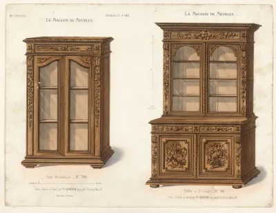 Petite Bibliotheque Buffet A 2 Corps